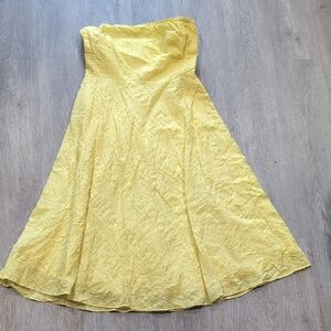 J. Crew Sunny Butter Yellow 100% Cotton Stapless Dress Size 8